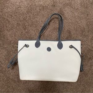 Tru Trussardi Grey/ Cream Tote Bag